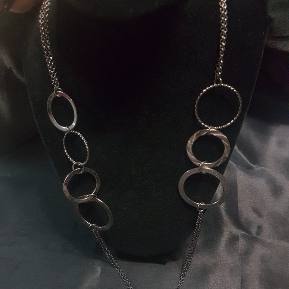 💎 3 /$20💎 Forever 21 Large Ring-link Necklace - Picture 1 of 8